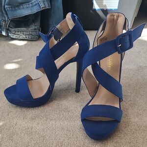Dream Pairs Royal Blue Strappy Heels Size 8